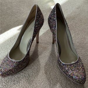Nine West Sequins Pink Heels